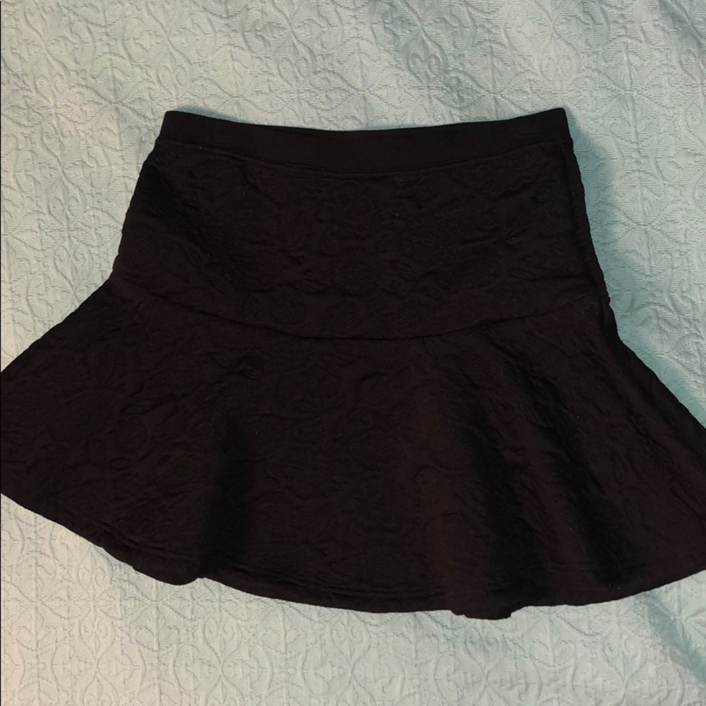 Frenchi Black Floral Skirt